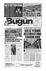 KAHRAMANMARAŞ'TA BUGÜN